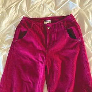 Gently worn We the Free The Harlow Mid-Rise Wide Leg Pant Pink 28